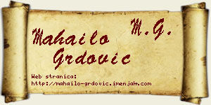 Mahailo Grdović vizit kartica